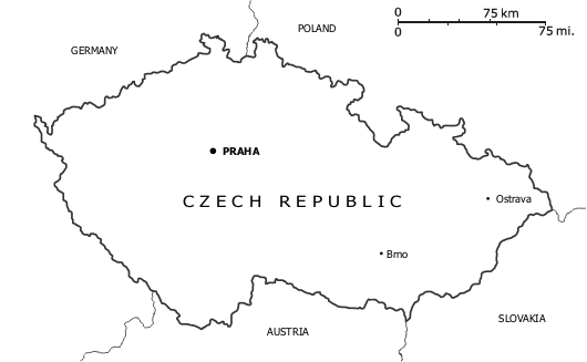 Контурная карта чехии